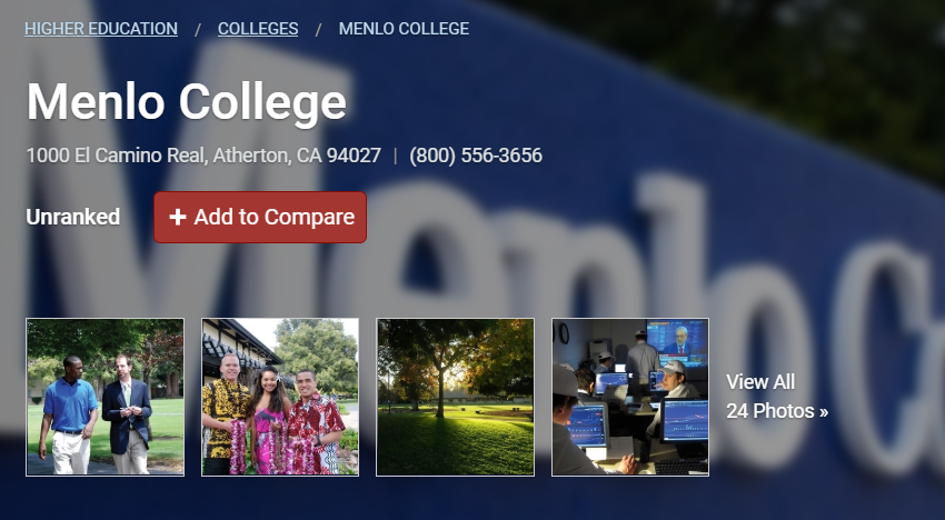 trang web menlo college