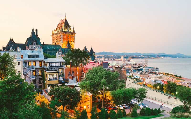 Cận cảnh thành phố bang Quebec